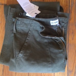 Re/Done olive green cargo utility pants